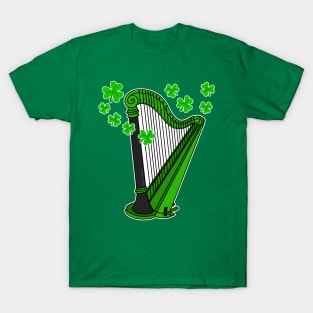 St Patrick's Day Harp Teacher Harpist Irish Musician T-Shirt